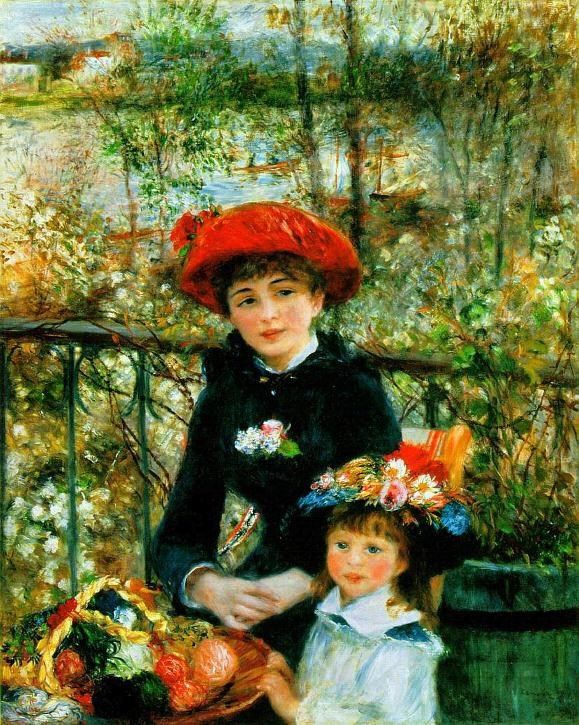 Pierre Auguste Renoir Two Sisters on the Terrace